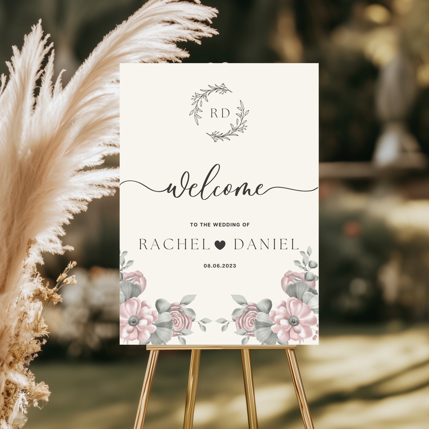 Wedding welcome board