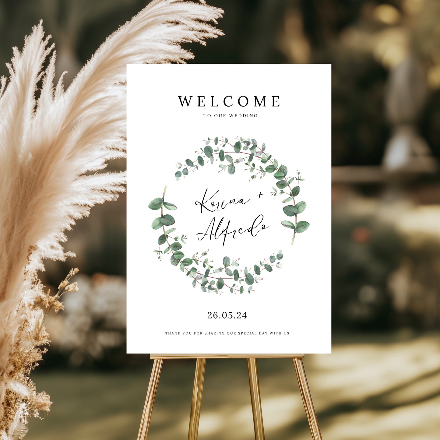 Wedding welcome board