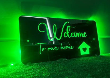 Custom LED mirror sign